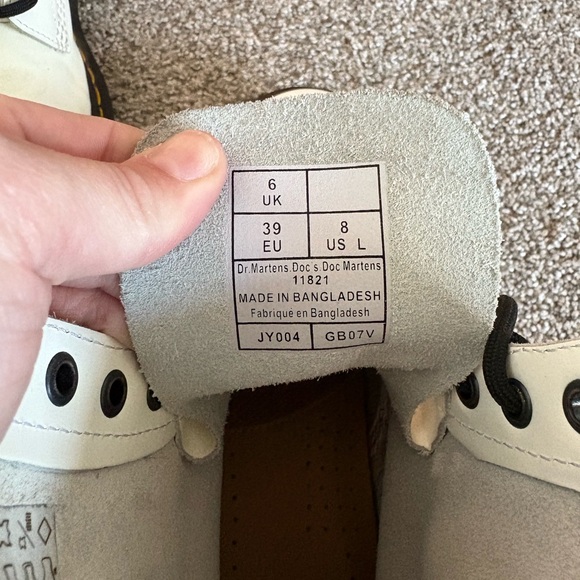 Dr. Martens White Leather Boots - Picture 6 of 6